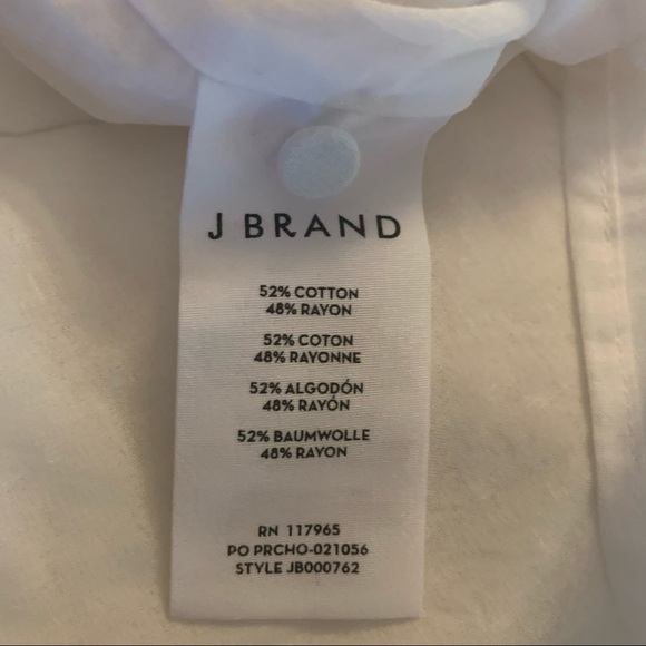 J brand Sleeveless Gathered Neck white Top - Picture 4 of 4